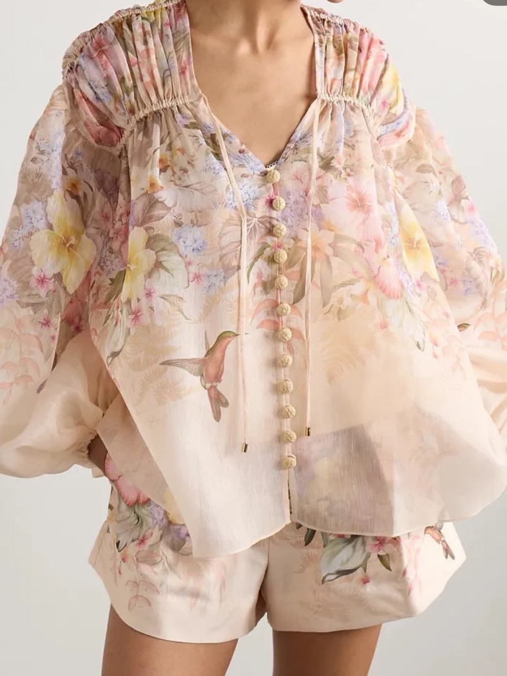 ZIMMERMANN
Illuminate Drawn Blouse and shorts